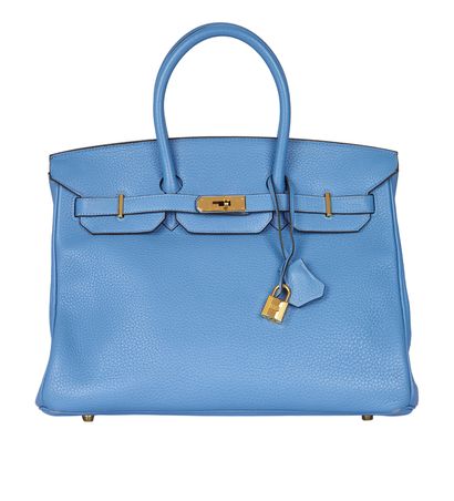 Hermès Birkin 35, &pound;9,000, Handbags, Blue, Leather, Front view